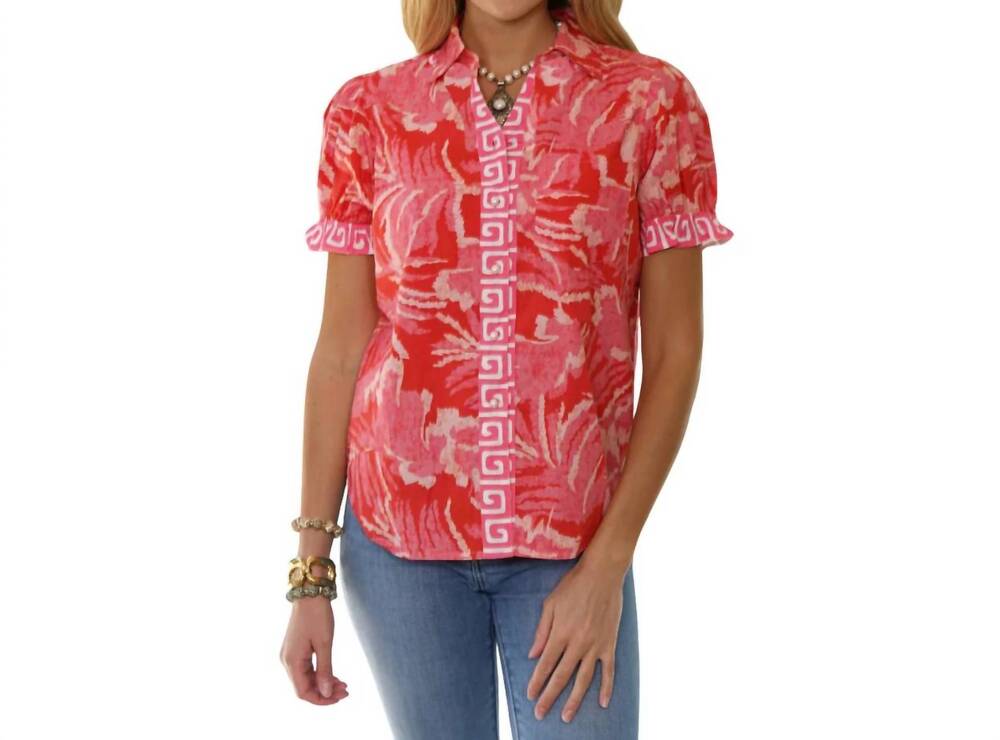 NEW JUST DARVINY dar button front shirt in papaya